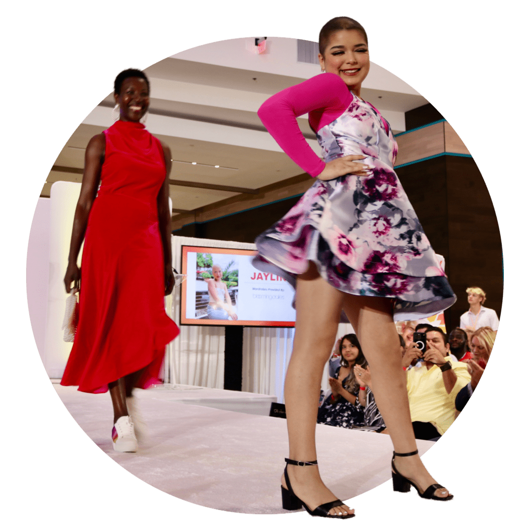 Child cancer warrior on runway